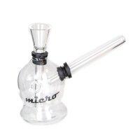 Micro Glasbong - mit seitlichem Ziehrohr H 10 cm