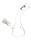 White Amsterdam Glasbong Beaker - 14,5er H 17 cm D 25 mm - mit Schriftzug