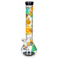 Glasbong - Black Space Ship (runder Bauch) 18,8er auf 14,5er H 39 cm D 125/50 mm WS 3 mm - NO KICK - IC