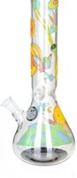 Glasbong - Black Space Ship (runder Bauch) 18,8er auf 14,5er H 39 cm D 125/50 mm WS 3 mm - NO KICK - IC