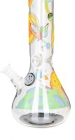 Glasbong - Black Space Ship (runder Bauch) 18,8er auf 14,5er H 39 cm D 125/50 mm WS 3 mm - NO KICK - IC