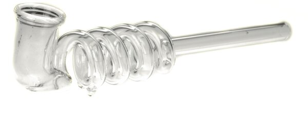 Glaspfeife / Glaskawumm mit 1 Spirale L 17 cm