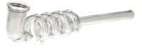 Glaspfeife / Glaskawumm mit 1 Spirale L 17 cm