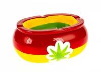 Keramik/Windaschenbecher "Rasta Leaf" 14x20x8,5 cm oval