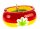 Keramik/Windaschenbecher "Rasta Leaf" 14x20x8,5 cm oval