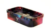 V Syndicate - Metalldose mit Rolling Tray im Deckel Mini - 122x70x30 mm - High Voltage (Tesla) - Lila