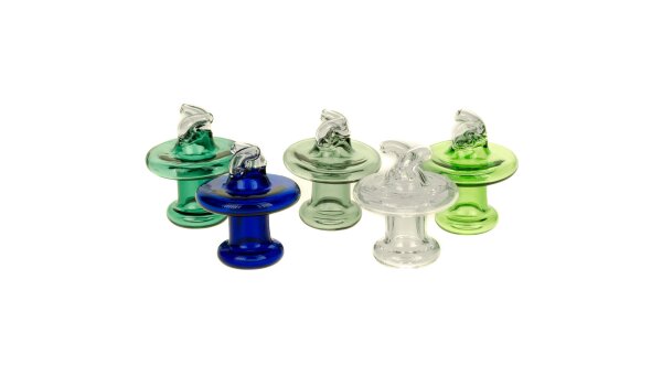 Heisenberg - Carb Cap Bolt - aus Glas D 30 mm - mit Loch - versch. Farben