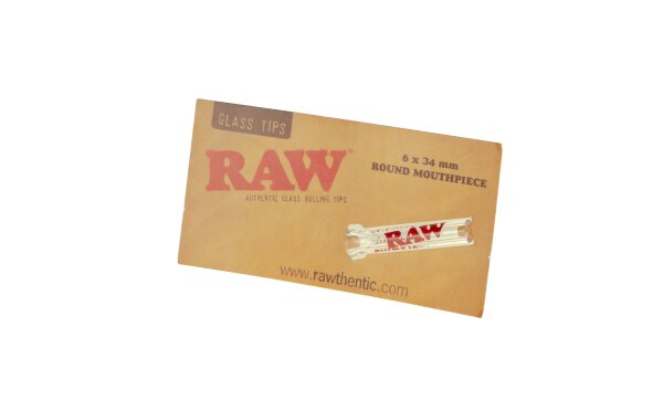 RAW Glass Tip - Rundes Mundstück