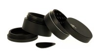 Alugrinder / Pollinator Black Leaf D 49 mm - Matt Schwarz