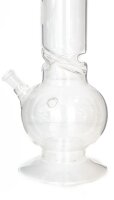 GIANT Glasbong 18,8er - Twisted - H 51 cm D 75 mm WS 5 mm - Zylinder + Kugel - ICE