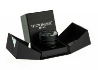 Thorinder Mini - Pollinator/Sieb Grinder H 42 mm D 50 mm - Farbe: Schwarz/Silber