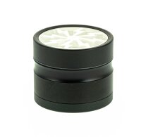 Thorinder Mini - Pollinator/Sieb Grinder H 42 mm D 50 mm - Farbe: Schwarz/Silber