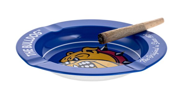Metallaschenbecher "The Bulldog" - Blau - D13 cm