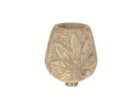 Specksteinkopf geschnitzt groß "Leaf" - H 40 mm D 20 mm