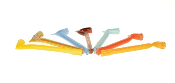 Glaspfeife L 10 cm Bunte schmale