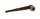 Holzpfeife/Purpfeife - geschnitzt L 12,5 cm mit Steinkopf - Braun