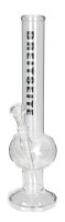 Breitseite Glasbong 18,8er - Bowl H 42 cm D 50m WS 3,2 mm - mit Breitseite Aufdruck