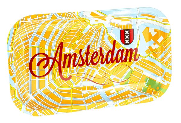 Rolling Tray "Amsterdam Map" 27x16 cm - Small