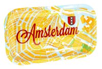 Rolling Tray "Amsterdam Map" 27x16 cm - Small