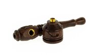 Holzpfeife/Kawumm L 10 cm Schraubkopf, geschnitzt - Braun
