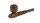 Holzpfeife/Kawumm L 10 cm Schraubkopf, geschnitzt - Braun