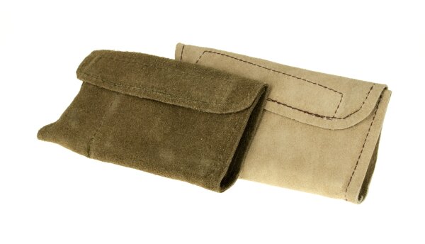 Nasenset mit Spiegel - Groß - 12,5x6,5 cm - Velourslederetui versch. Farben 5tlg.