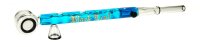 Black Leaf Glaspfeife/Glasvaporizer 2tlg. - L 28 cm Farbe: Rot/Blau - ink. Glassieb