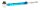 Black Leaf Glaspfeife/Glasvaporizer 2tlg. - L 28 cm Farbe: Rot/Blau - ink. Glassieb