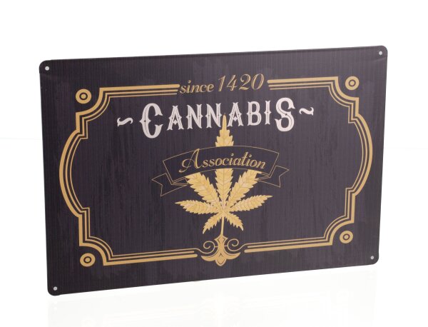 Blechschild "Cannabis Association" 30x20 cm