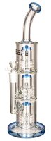Blaze Glasbong 18,8er - 3x Trommelpercolator - H 39,5 cm D 65/25 mm WS 5 mm