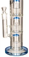 Blaze Glasbong 18,8er - 3x Trommelpercolator - H 39,5 cm D 65/25 mm WS 5 mm