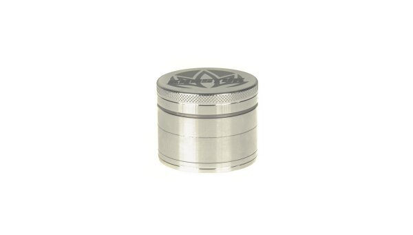 MetallPollinatorgrinder "Booster" 4Tlg. - Silber - D 50 mm H 39 mm