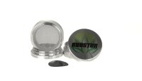 MetallPollinatorgrinder "Booster" 4Tlg. - Silber - D 50 mm H 39 mm