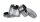 Black Leaf Pollinatorgrinder - 4tlg. mit Auswurf - D 63 mm H 67 mm - Grau