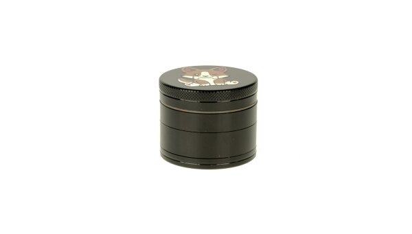 Pollinatorgrinder 4tlg. - Fuchs (oben&unten bedruckt) - D 50 mm - Schwarz