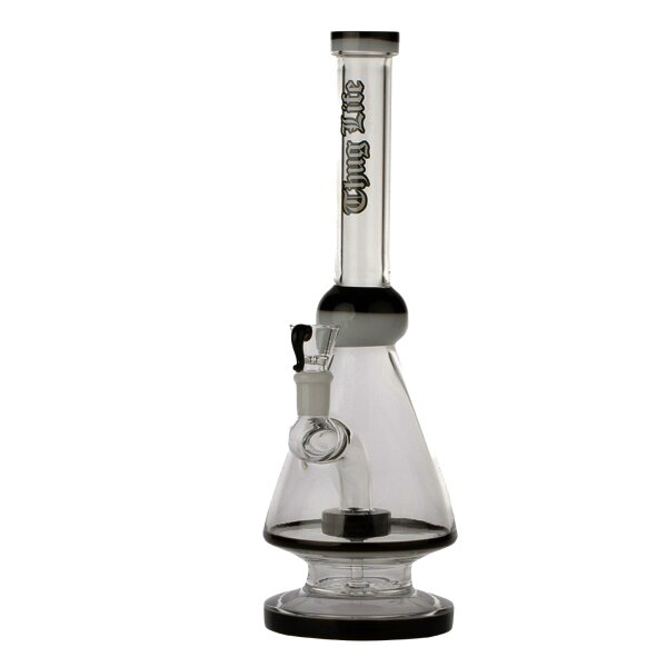 Thug Life Glasbong - 14,5er Percolator + Bauch - H 29 cm D 30 mm - Schwarze Farbakzente