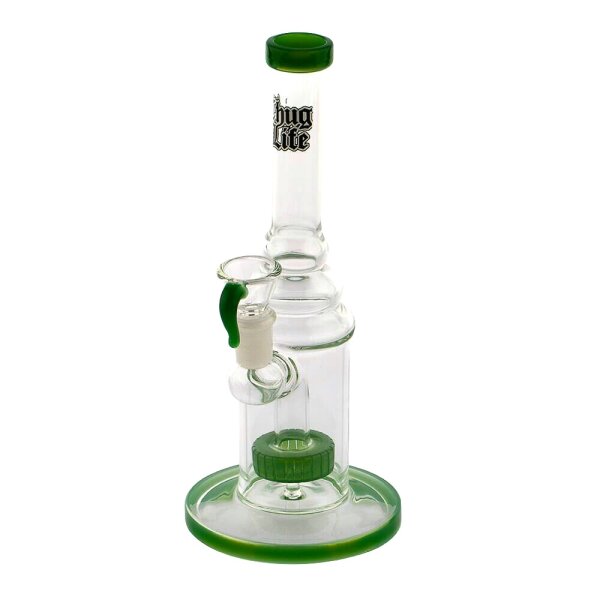 Thug Life Glasbong 14,5er - Barrel Green Perc - H 23 cm D 22 mm