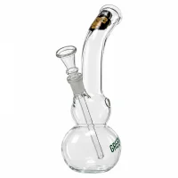 Greenline Glasbong 14,5er - mit Doppel-Bauch & Affen Motiv- H 22 cm D 28 mm