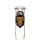 Greenline Glasbong 14,5er - mit Doppel-Bauch & Affen Motiv- H 22 cm D 28 mm