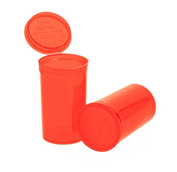 Kunststoffdose mit Pop Up Deckel - 70ml D 42 mm H 70 mm - Rot