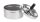 Schleuder Aschenbecher D 11 cm H 5 cm Silber Metallic