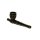 Holzpurpfeife - mit Kickloch - geschnitzt L 10,5 cm - Dunkel/Schwarz