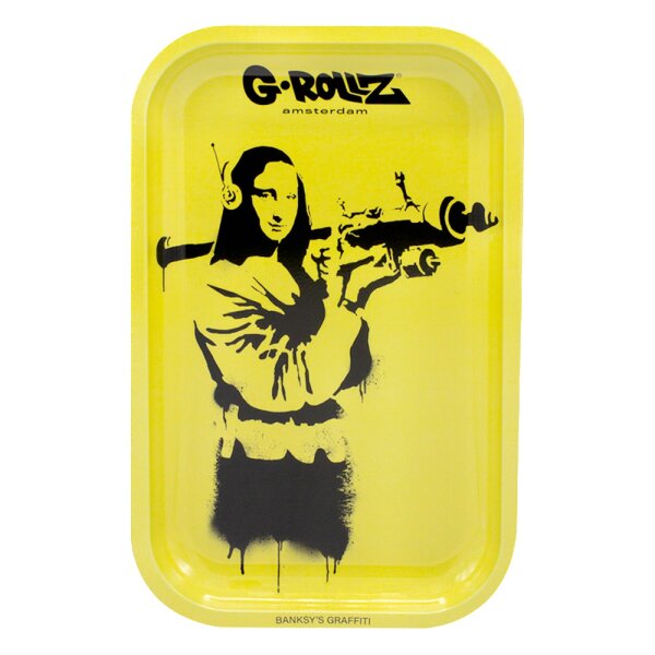 G-Rollz Rolling Tray - Mona Launcher by Banksys - 17,5x27,5 cm - Small