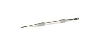 Öl-Werkzeug Dabber/Stab aus Edelstahl - Löffel & Spitze L 123 mm