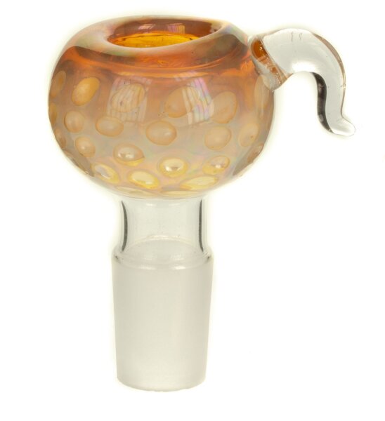 Glaskopf "Reptil" Amber gemustert 18,8er