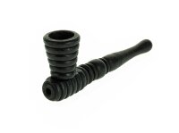 Holzpurpfeife - Rillen - L 12,5 cm Schwarz