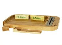 G-Rollz - Rolling Tray aus Bambus - 28x17 cm - Rechteckig - mit Bauunterlage ink. Blättchen & Blättch