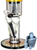 Blaze Glasbong "Totem" 18,8er/14,5er Borosilikatglas H 49 cm D 75/71 mm 10-Arm Percolator Kickloch Eis