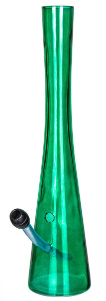 Hollandbong mit Kickloch - Grün - mit Schlauch - H 40 cm