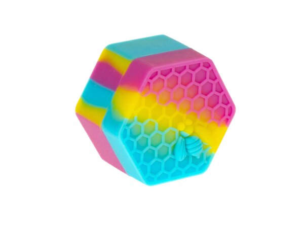 Heisenberg Silikondose - Hexa (Honigwabe) - D 48 mm - Lila Gelb Blau